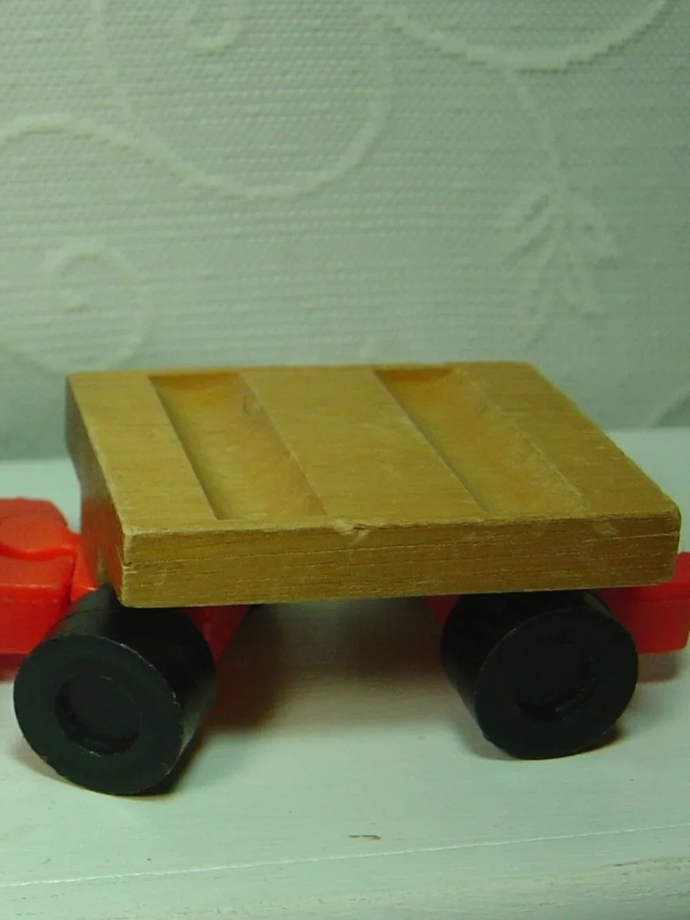 3 piece vintage wooden train set by Mattel-1972-
